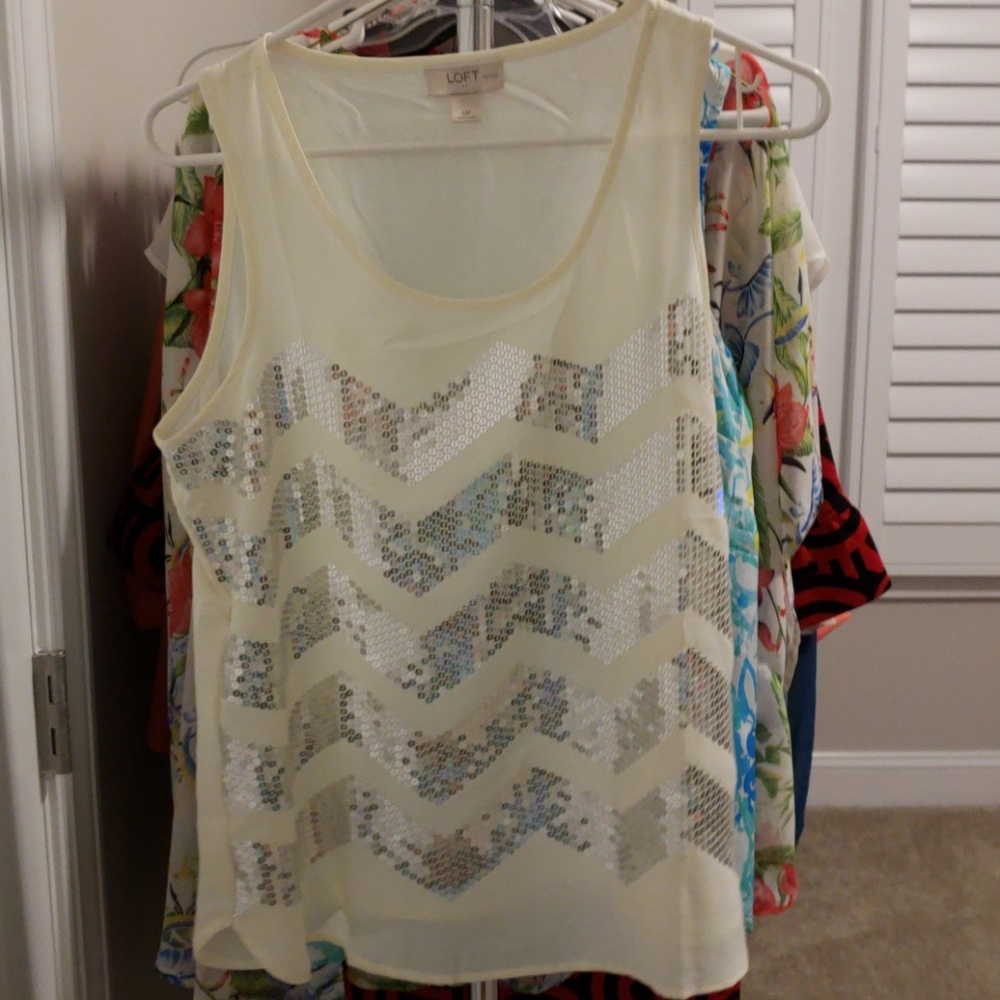 Holiday Top Loft shimmer blouse